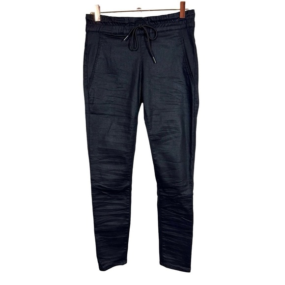 Bevy Flog Shely High Waisted Black Original Grid Mini Check Drawstring Pants - Picture 5 of 13